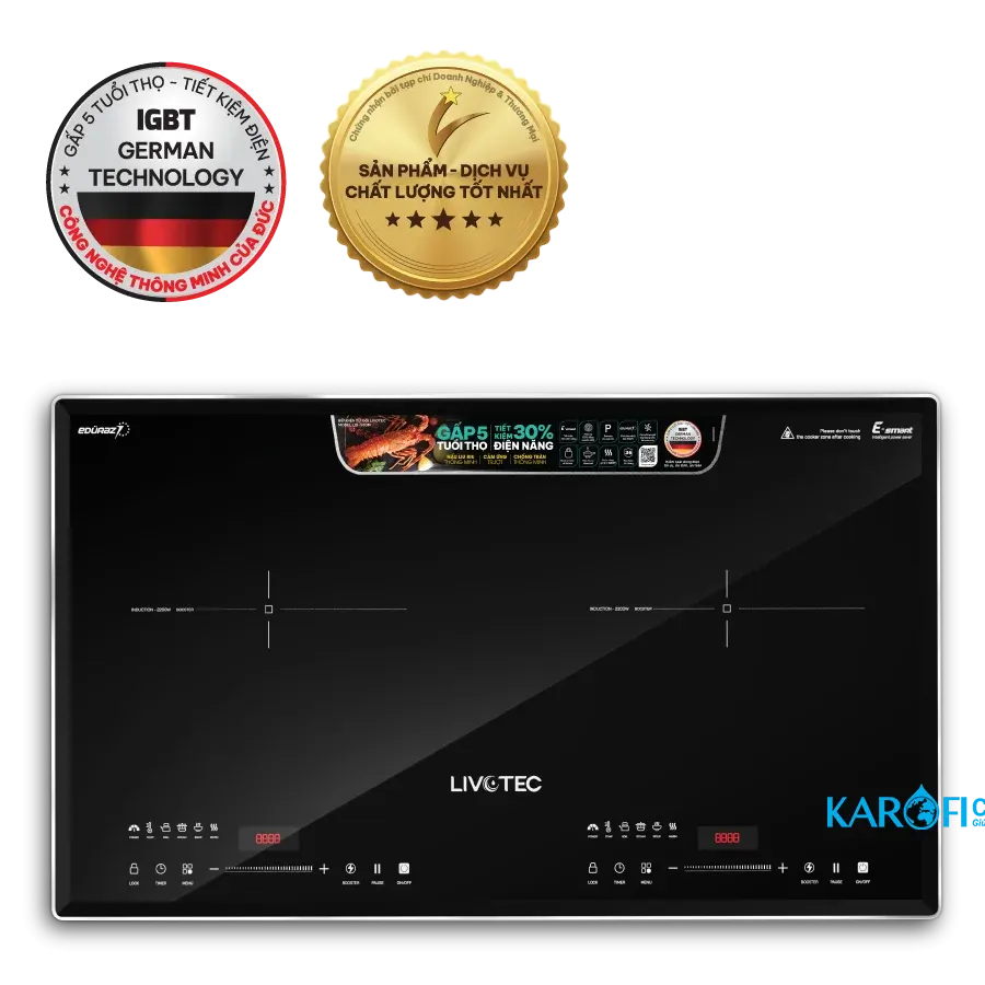 Bếp điện từ đôi Livotec LID-980M