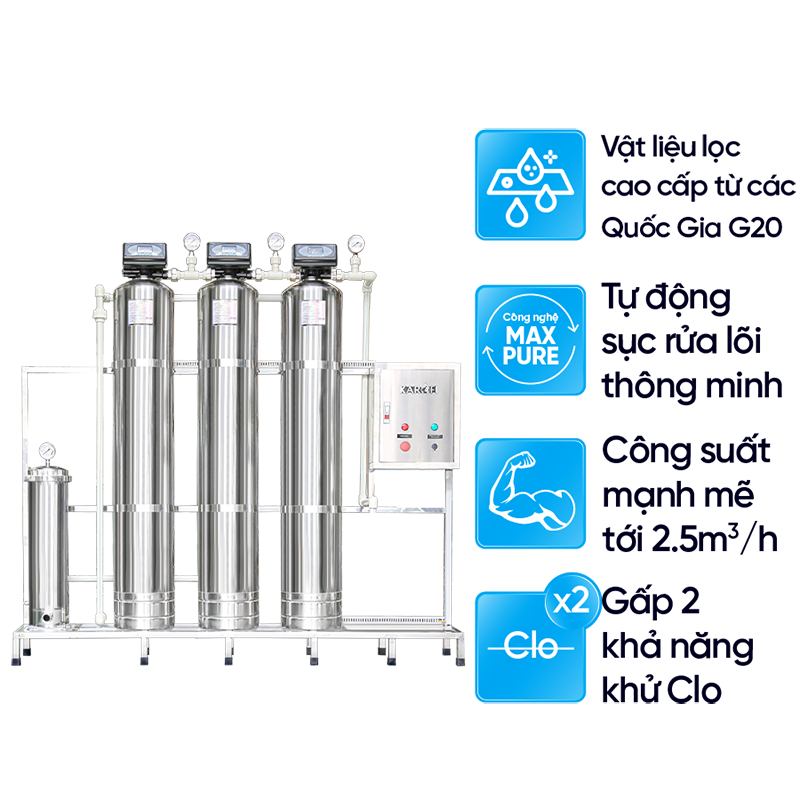 Máy lọc nước đầu nguồn Karofi KTF-333i - Cột Inox